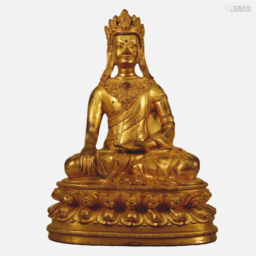 A Gilt-Bronze Figure Of Bodhisattva