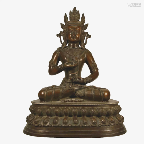 A Bronze Figure Of Bodhisattva