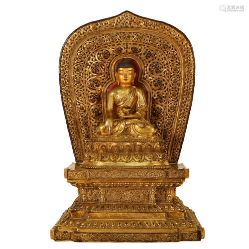 Gilt Bronze Figure of Sakyamuni