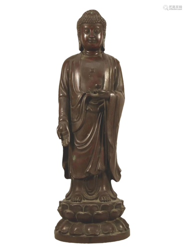 A Bronze Figure Of Buddha Shakyamuni