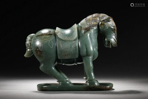 Han Dynasty Hetian Jade Horse