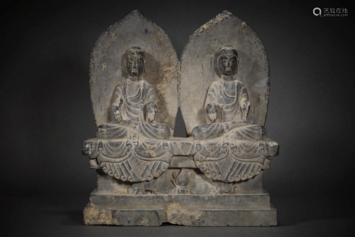 Northern Wei Dynasty Blue Stone Buddha Statue