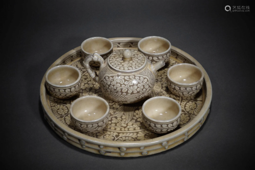 Song Dynasty Cizhou Kiln Tea Set