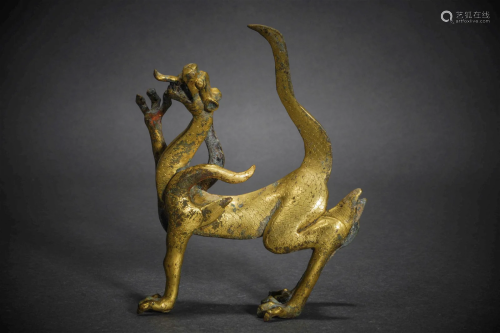 Tang Dynasty Gilt Dragon