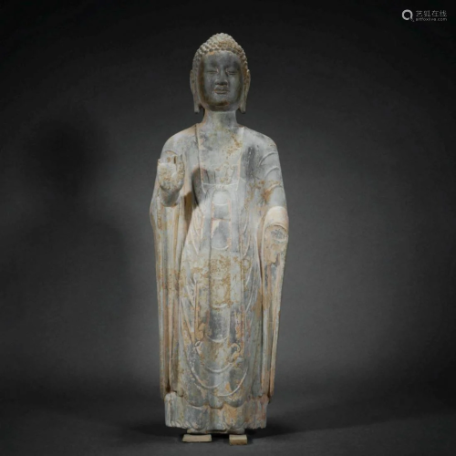 Northern Wei Dynasty Blue Stone Buddha Statue