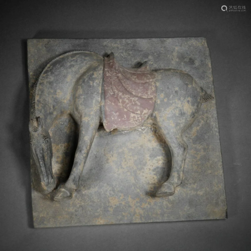 Northern Wei Dynasty Blue Stone Painted Horse