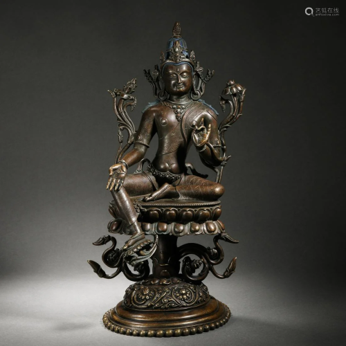 Qing Dynasty bronze statue of Tara