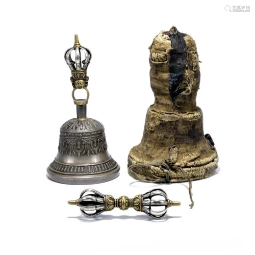 Qing Dynasty Vajra bell and Vajra pestle