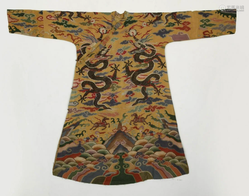 Qing Dynasty Kesi dragon pattern dragon robe