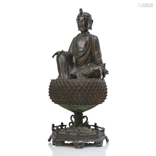 AN IMPORTANT AND RARE GILT-BRONZE FIGURE OF AVALOKITESHVARA ...