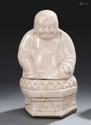 A CIZHOU MODEL OF SEATED BUDAI