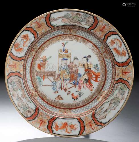 A FINE FAMILLE ROSE AND GRISAILLE DECORATED MUSICIAN PORCELA...