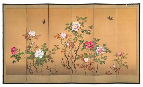 A SIX-PANEL FOLDING SCREEN