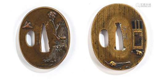 TWO SENTOKU TANTÔ TSUBA