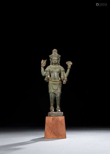 A BRONZE FIGURE OF LOKESHVARA