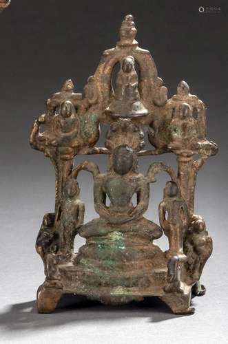 A BRONZE JAIN SHRINE