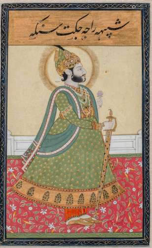 A GROUP OF FOUR MINIATURE PAINTINGS, A. O. MOGHAL EMPEROR AN...