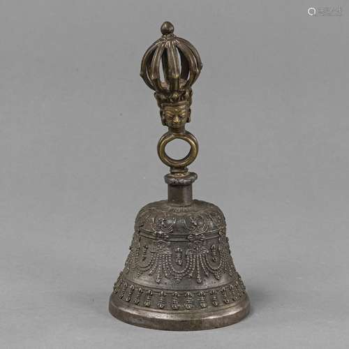 AN 'OM AH HUM SO HA'-INSCRIBED RITUAL BRONZE BELL ...