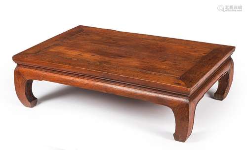 A RECTANGULAR WOOD KANG TABLE