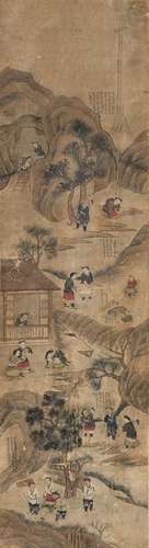 ANONYMOUS PAINTING ON PAPER DEPICTING MIAO PEOPLE'S DAI...