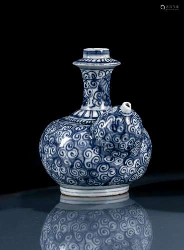 A blue and white porcelain kendi