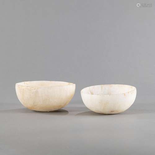 TWO MARBLE BOWLS