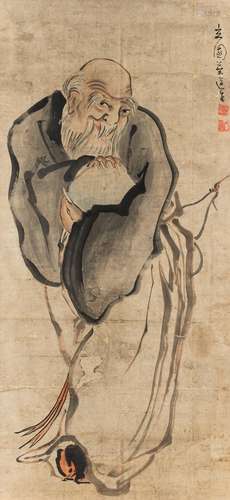 GEN’EN YÔDÔ: A PAINTING OF TÔBÔSAKU (DONGFANG SHUO), INK AND...