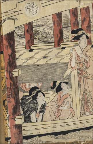 THREE WOODBLOCK PRINTS, E.G. UTAGAWA KUNITSUNA