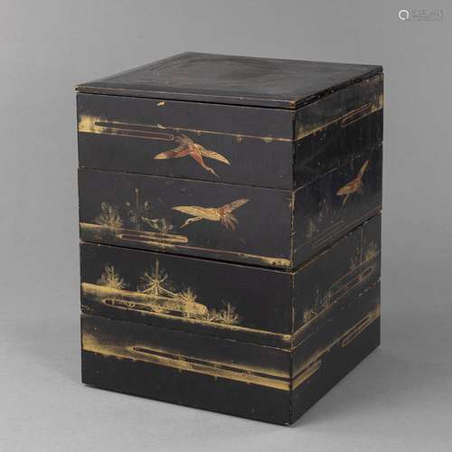 A FIVE-TIERED LACQUER BOX 'JÛBAKO'