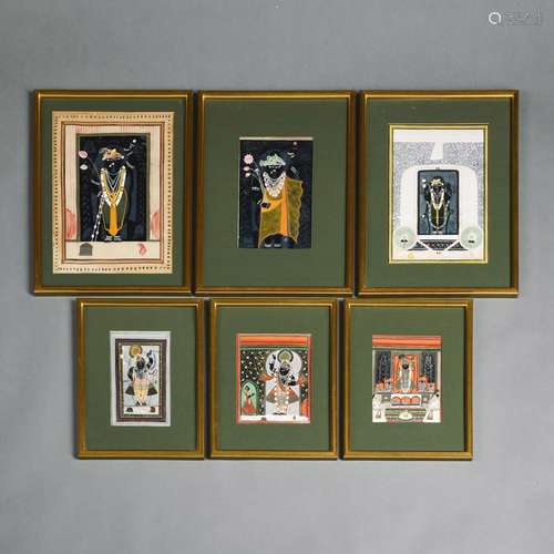 SIX MINIATURE FIGURE PAINTINGS