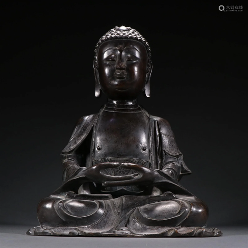 A Fine Bronze Figure of Guanyin