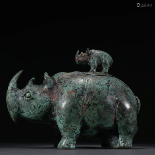 An Unusual Bronze Ox Ornament