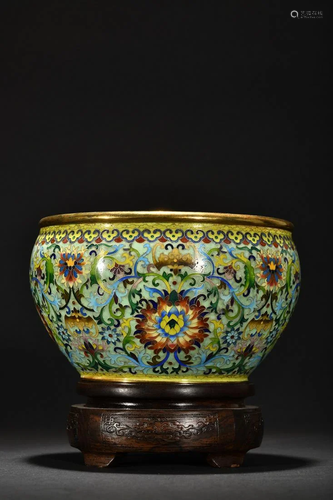 A Rare Cloisonne Flower Pot