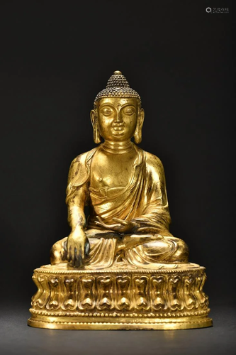 A Fine Gilt-bronze Figure of Buddha