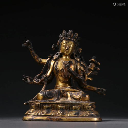 A Rare Gilt-bronze Figure of Buddha