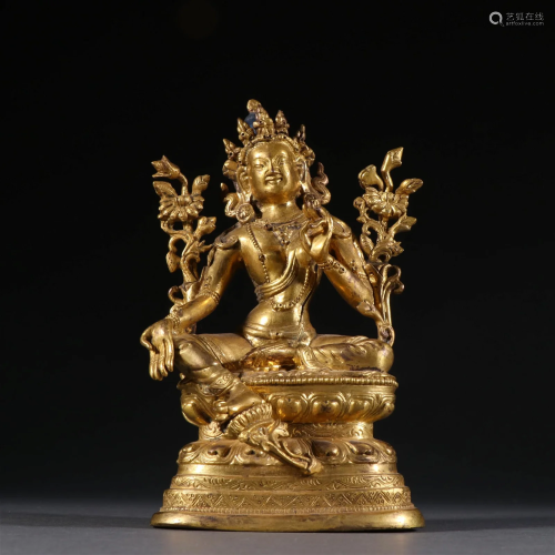 A Fine Gilt-bronze Figure of Tara