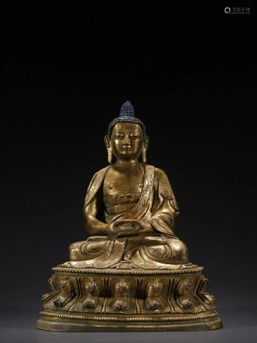 A Fine Gilt-bronze Figure of Buddha