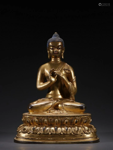 A Rare Gilt-bronze Figure of Buddha