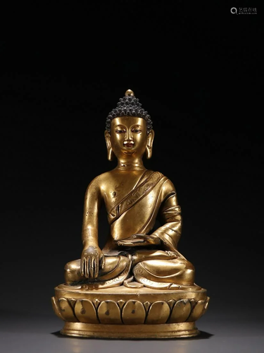 A Fine Gilt-bronze Figure of Buddha