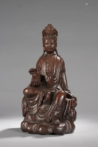 A Fine Bamboo Figure of Guanyin