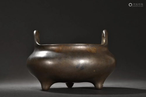 A Rare Bronze Censer