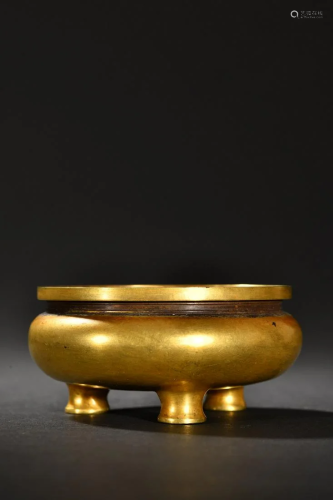 A Delicate Gilt-bronze Censer