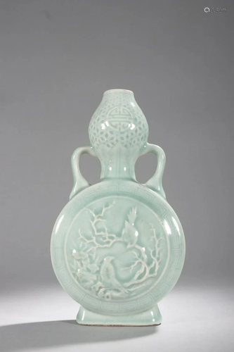 A Rare Bean Green Glaze Amphora