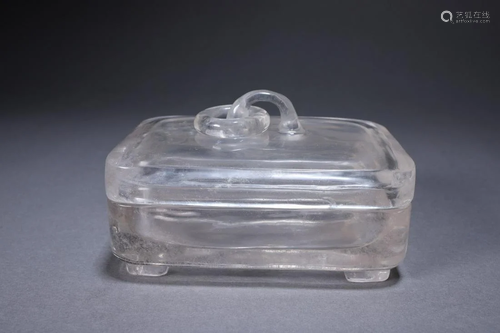 A Fine Crystal Box With Cover