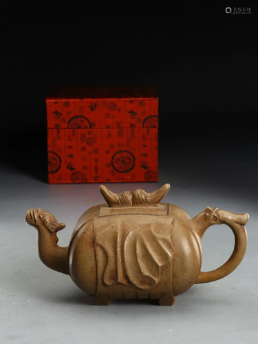 A Fine Zisha Camel Teapot