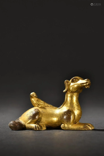 A Fine Gilt-bronze Prosperity Ornament