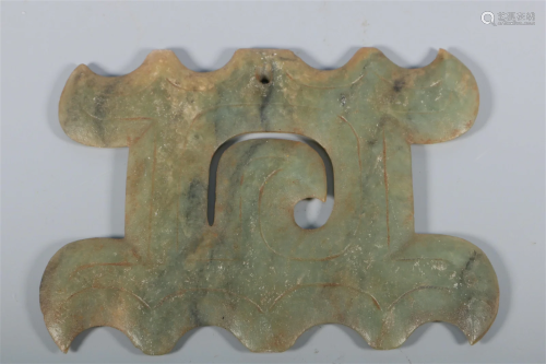 A Rare Jade Figural Finial Insignia