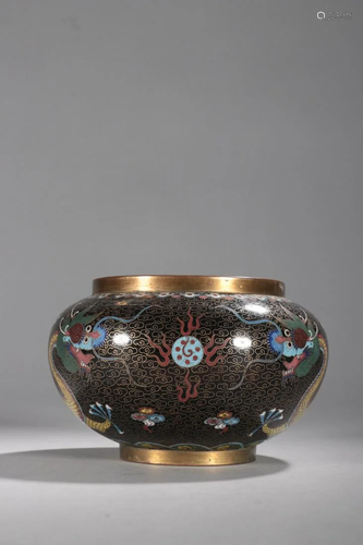 A Fine Cloisonne Dragon Pattern Water Bowl