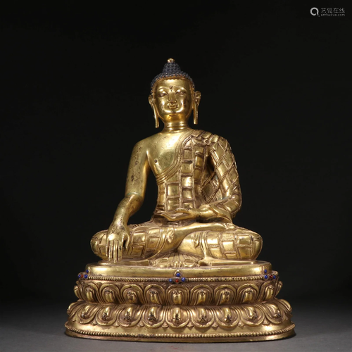 A Fine Gilt-bronze Figure of Buddha