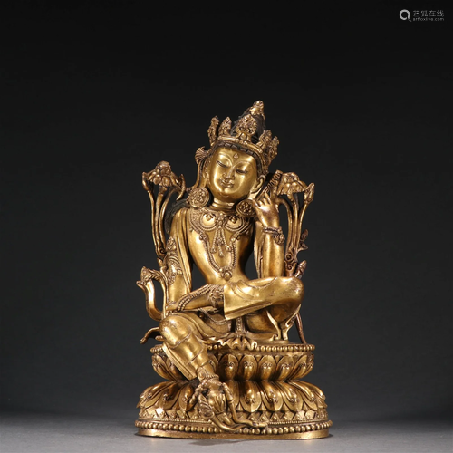 A Fine Gilt-bronze Figure of Tara